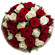 букет из красных и белых роз. Омск